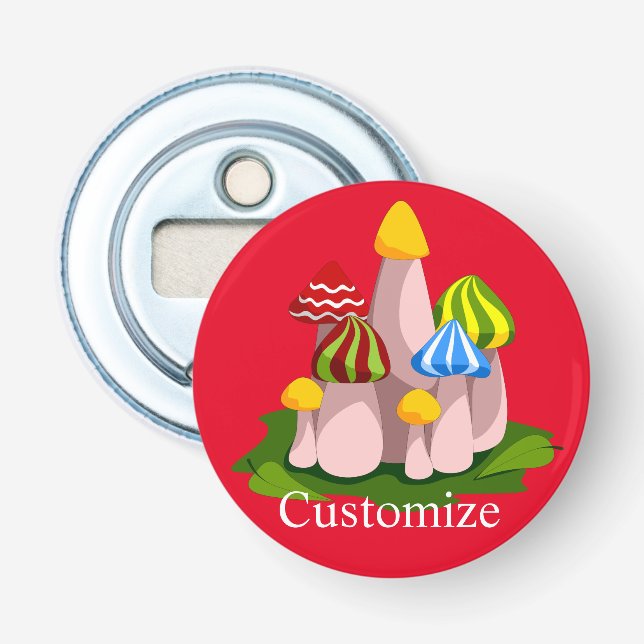 Magic Mushroom Cathedral Thunder_Cove  Bottle Opener (Front)