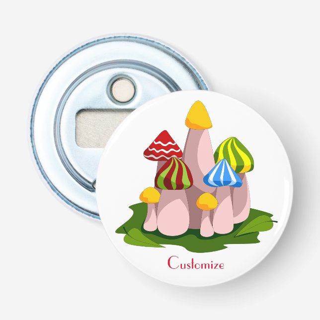 Magic Mushroom Cathedral Thunder_Cove  Bottle Opener (Front)