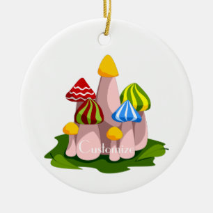 Magic Mushroom Cathedral Thunder_Cove Ceramic Ornament