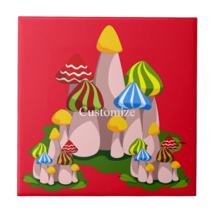 Magic Mushroom Cathedral Thunder_Cove Ceramic Tile