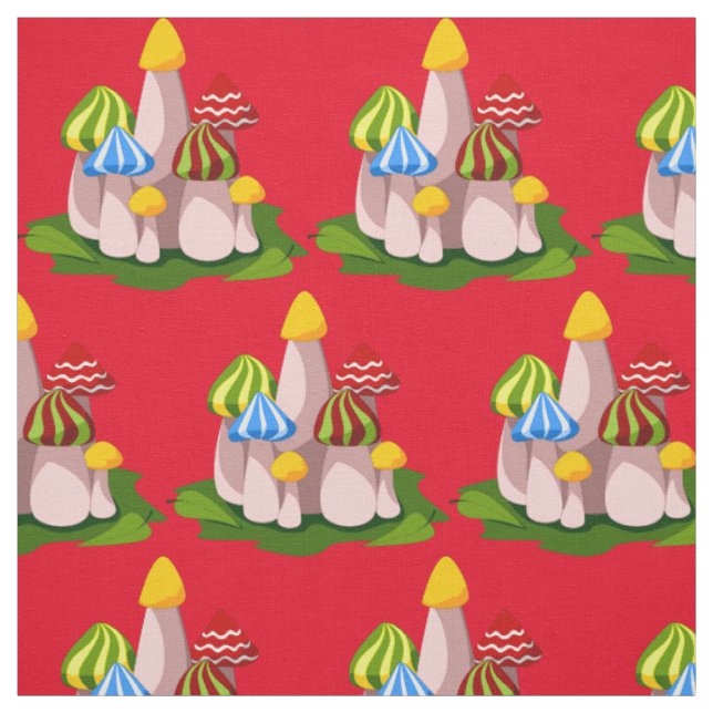 Magic Mushroom Cathedral Thunder_Cove  Fabric (Swatch)