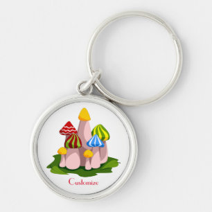 Magic Mushroom Cathedral Thunder_Cove Key Ring