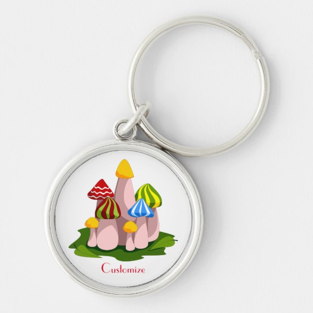Magic Mushroom Cathedral Thunder_Cove  Key Ring (Front)