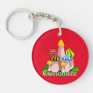 Magic Mushroom Cathedral Thunder_Cove  Key Ring