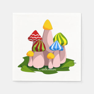 Magic Mushroom Cathedral Thunder_Cove Napkin