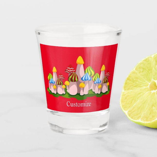 Magic Mushroom Cathedral Thunder_Cove  Shot Glass (Front)