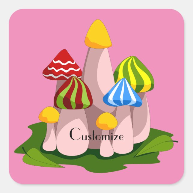 Magic Mushroom Cathedral  Thunder_Cove Square Sticker (Front)