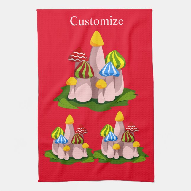 Magic Mushroom Cathedral Thunder_Cove Tea Towel (Vertical)