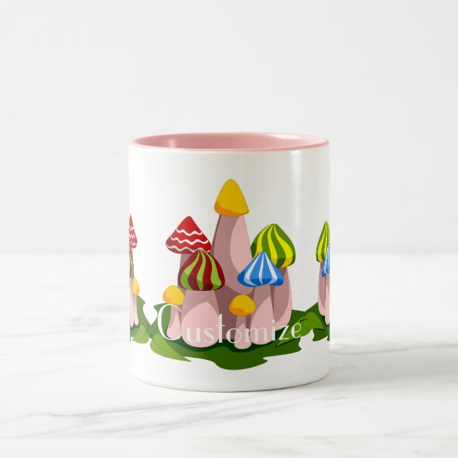 Magic Mushroom Cathedral Thunder_Cove  Two-Tone Coffee Mug (Center)