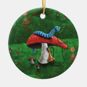 Magic Mushroom Ceramic Tree Decoration