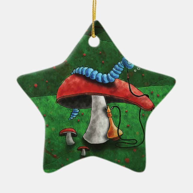 Magic Mushroom Ceramic Tree Decoration (Front)
