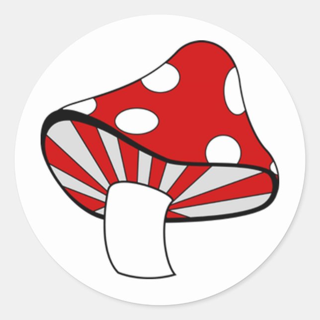 Magic Mushroom Classic Round Sticker (Front)