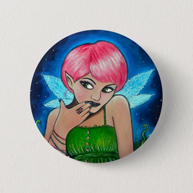Magic Mushroom Faery 6 Cm Round Badge (Front)