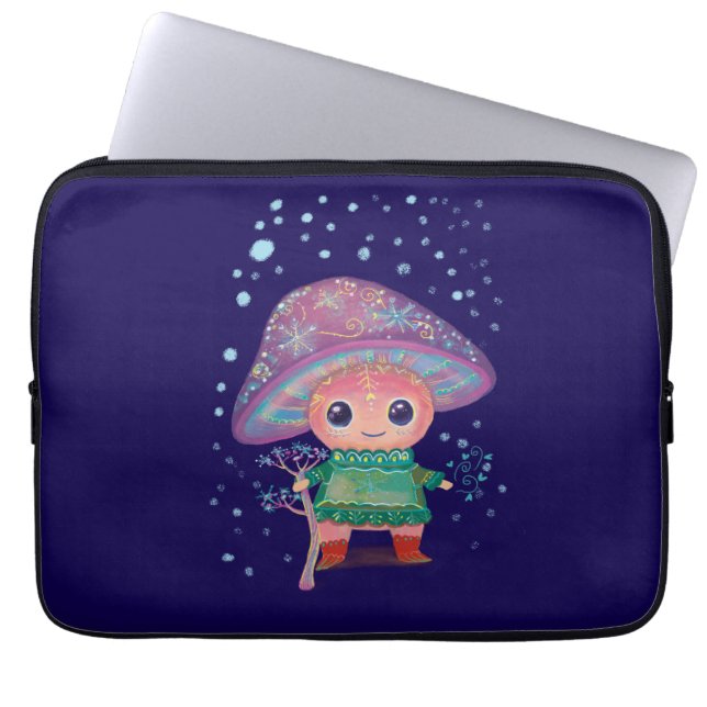 magic mushroom laptop sleeve (Front)