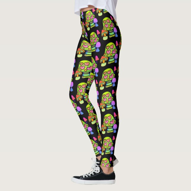 Magic Mushroom Print  Leggings (Left)