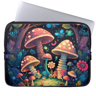 Magic mushrooms butterflies    laptop sleeve