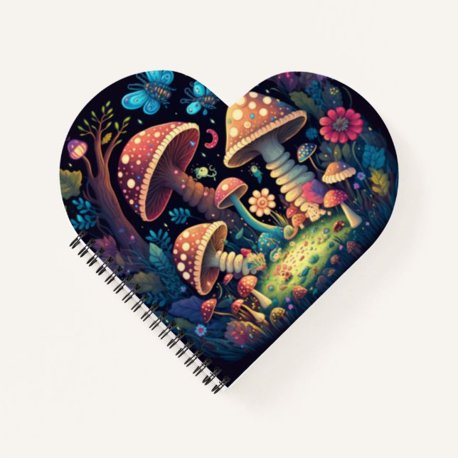 Magic mushrooms butterflies      notebook (Front)