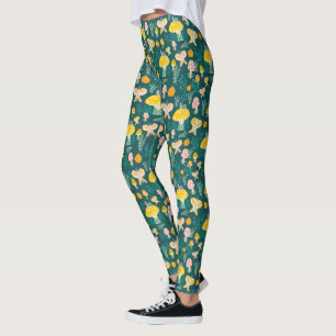 Magic Mushrooms Cute Butterflies Snails Ladybugs Leggings