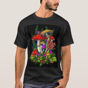 Magic Mushrooms Fungus Fungi Buddha Zen OM T Shirt