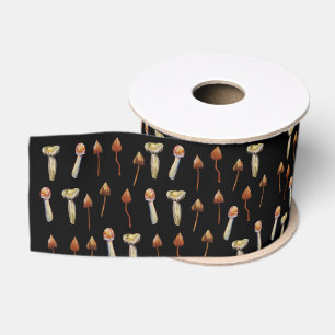 Magic Mushrooms Grosgrain Ribbon