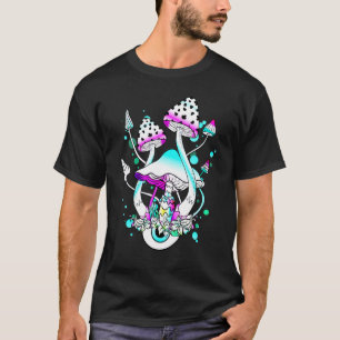 Magic Mushrooms Psychedelic White Mushroom Eyes Ar T-Shirt