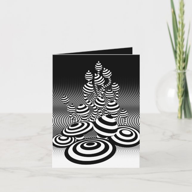 Magic Mushrooms small Greetings card (Front)