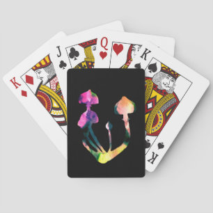 Magic Mushrooms Watercolor Art Playing Cards