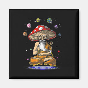 Magic Mushrooms Yoga Buddha Zen Funny Women Men Yo Magnet