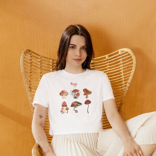 Magic mushrooms yoga meditation camping art fungi  T-Shirt (Creator Uploaded)