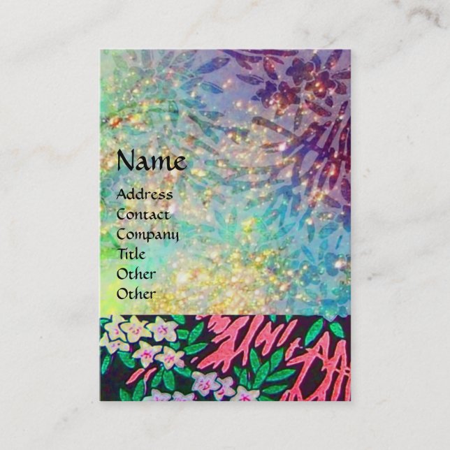 MAGIC MYRTLE / Sparkling Gold Reflections Business Card (Front)