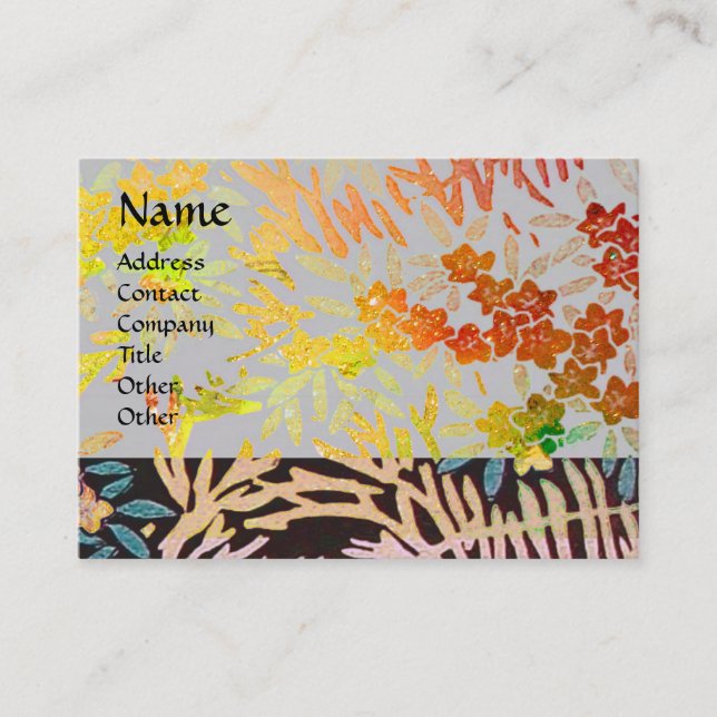 MAGIC MYRTLE / Sparkling Gold Reflections Business Card (Front)