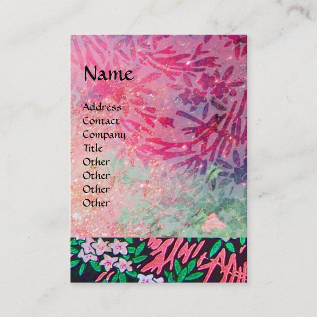 MAGIC MYRTLE / Sparkling Gold Reflections Business Card (Front)