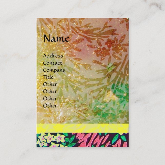 MAGIC MYRTLE / Sparkling Gold Reflections Business Card (Front)