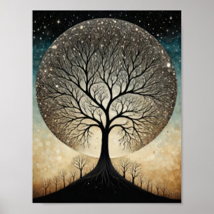 Magic mystical tree poster