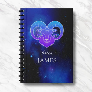Magic Name with Zodiac sign Aries Notebook