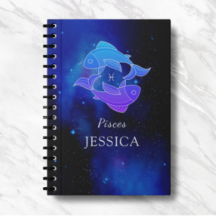 Magic Name with Zodiac sign Pisces Notebook