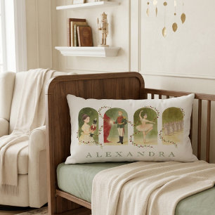 Magic Nutcracker Ballet Storybook Christmas MH26 Lumbar Cushion