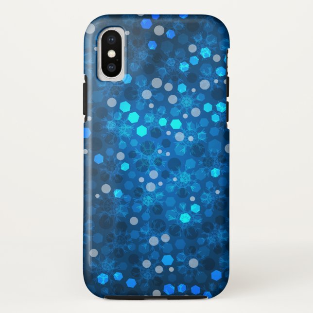 Magic of Christmas Blue abstract pattern Case-Mate iPhone Case (Back)