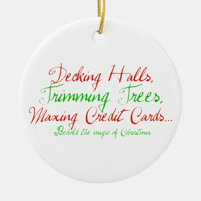Magic Of Christmas Ceramic Ornament (Front)