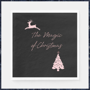 Magic of Christmas Reindeer and Tree Napkin