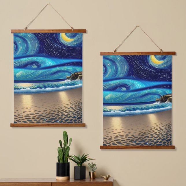 Magic of the Blue Ocean Hanging Tapestry (Asymmetrical)