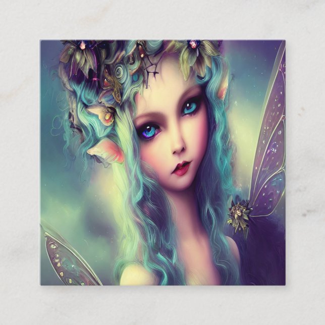Magic of the Princess Fairy Square Business Card (Front)