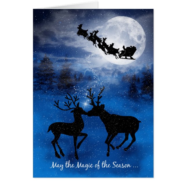 Magic of the Season Kissing Reindeer Christmas (Front)