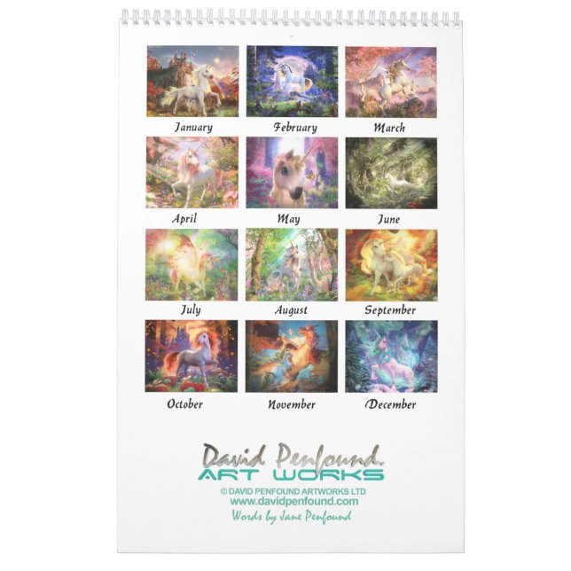 Magic of the Unicorns Calendar 2021 (Back)