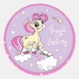 Magic of Unicorn Classic Round Sticker