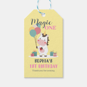 Magic One Unicorn 1st Birthday Gift Tags