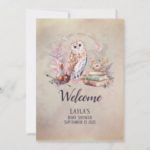 Magic Owl Welcome Baby Shower Invitation