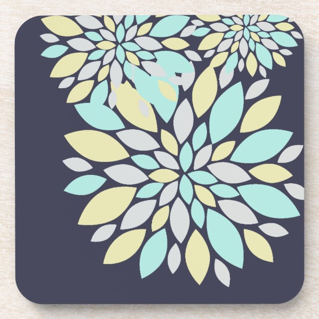 Magic Pastel Colour Flower Petals Coaster (Front)