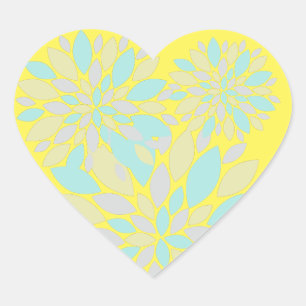 Magic Pastel Colour Flower Petals Heart Sticker