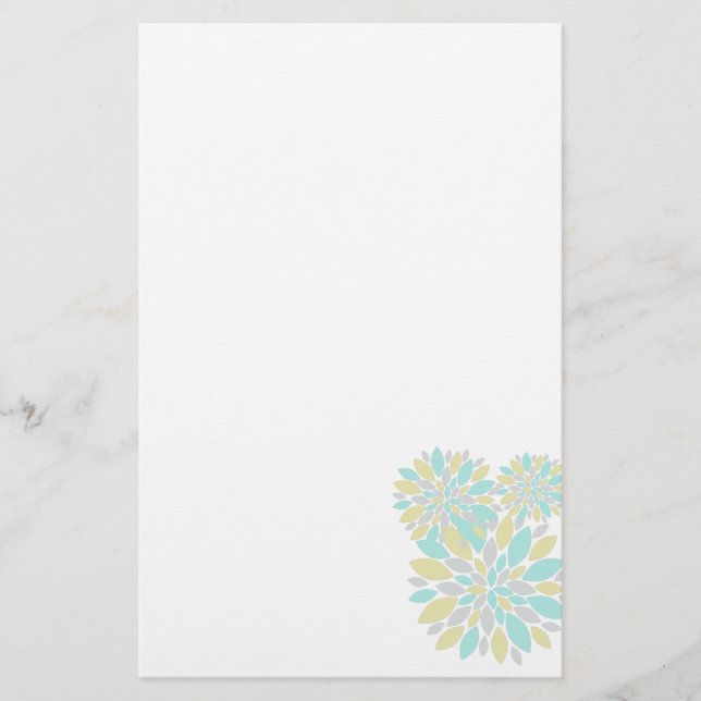 Magic Pastel Colour Flower Petals Stationery (Front)